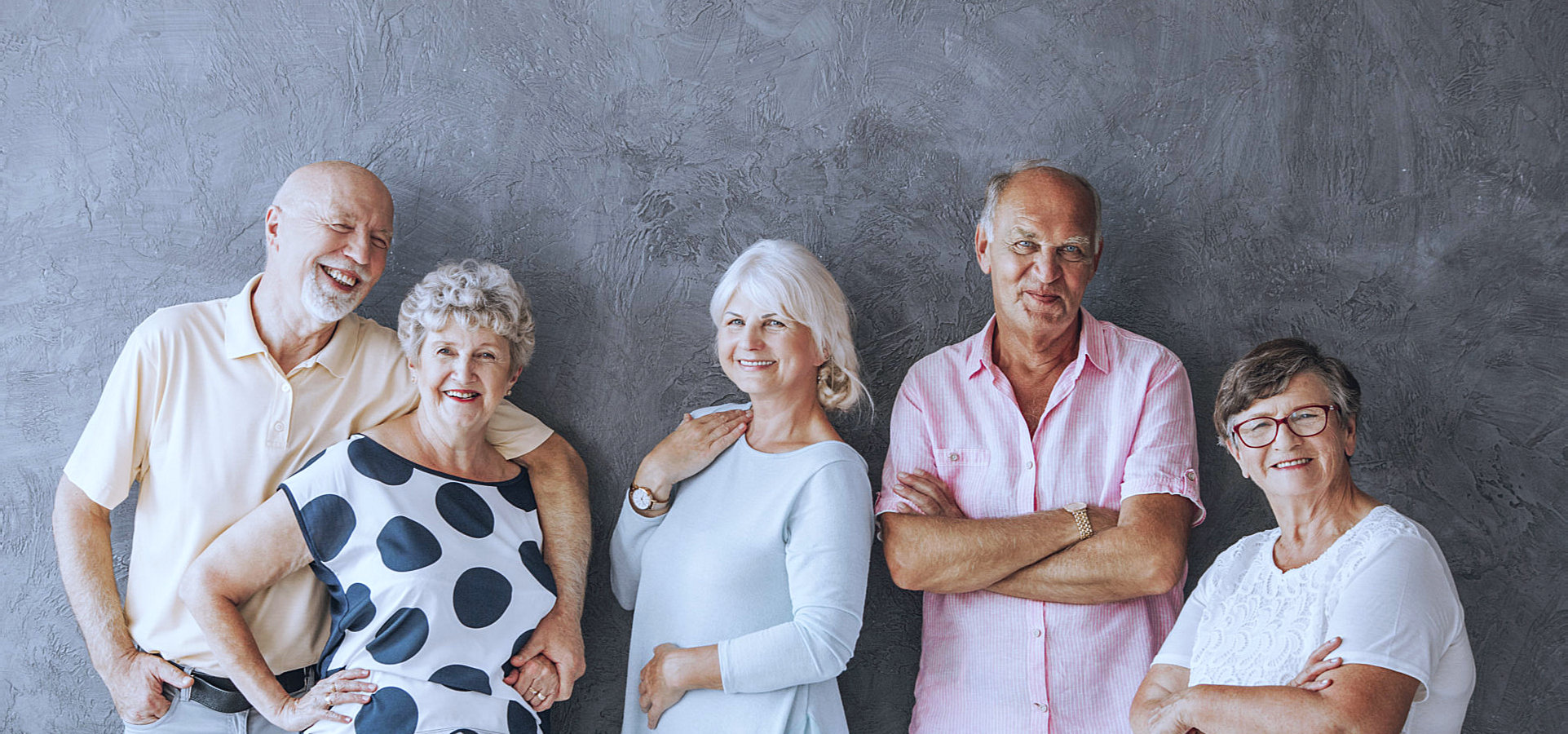 seniors smiling for a group photo