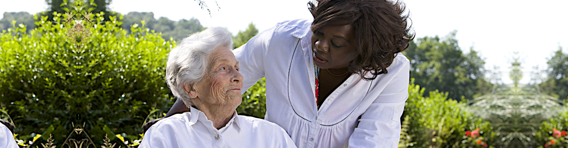 senior woman with her caregiver